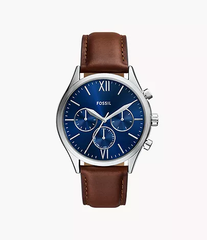 Fossil Outlet Uhr Fenmore Multifunktionswerk Leder braun