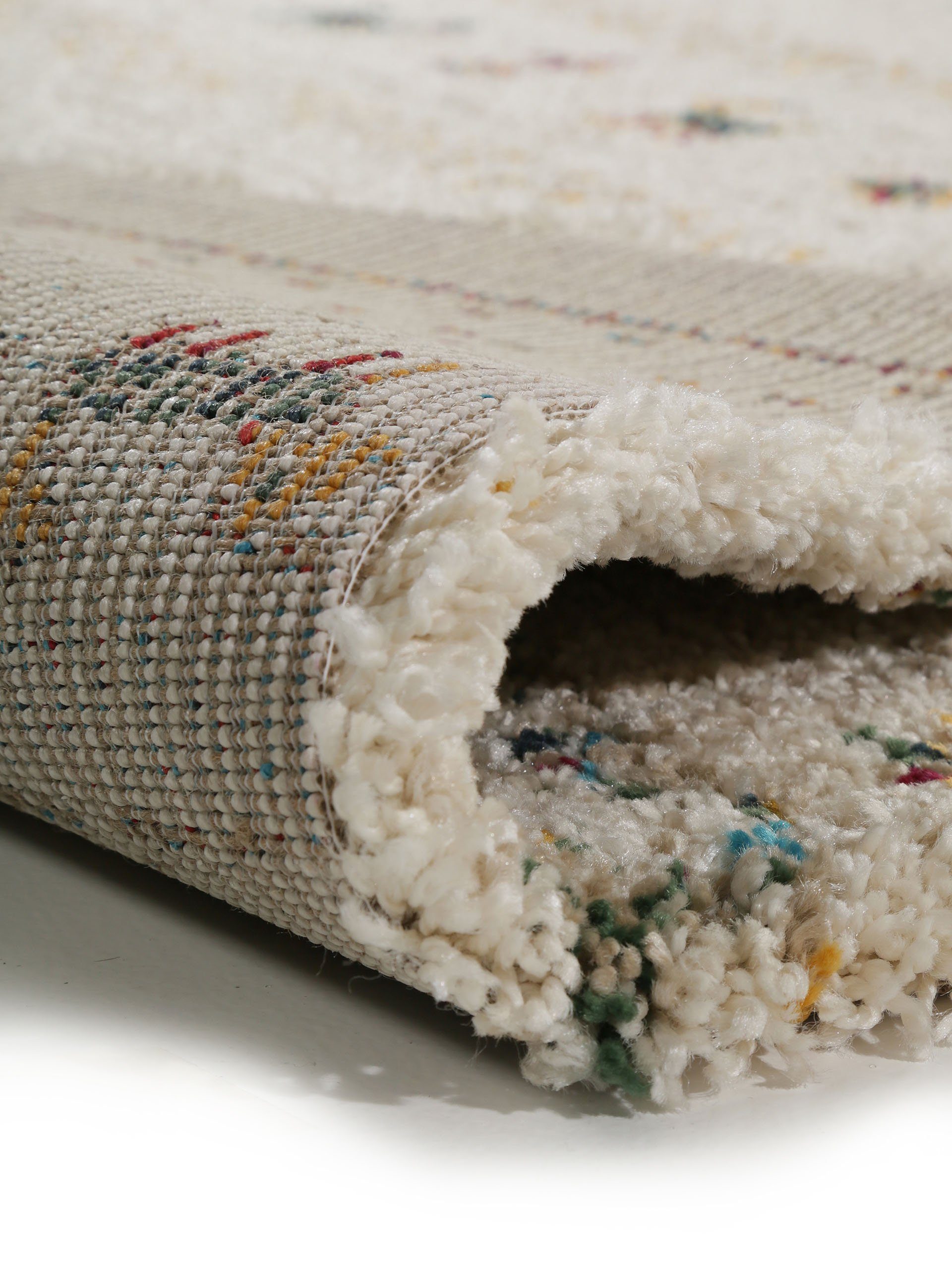 Hochflor-Teppich Gobi, benuta, rechteckig, Höhe: 21 mm, Kunstfaser, Berber, Ethno-Style, Wohnzimmer