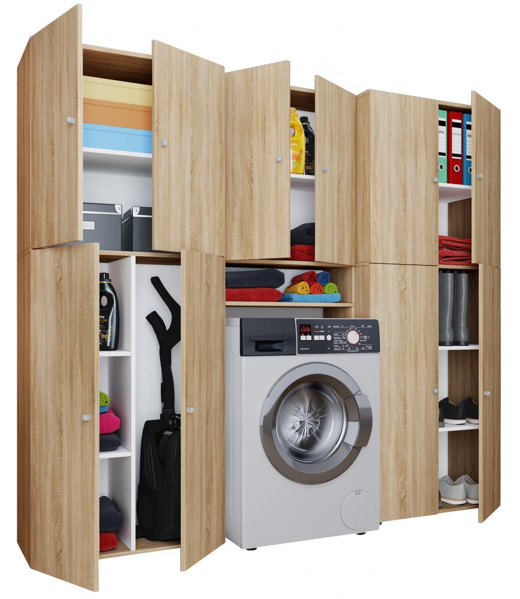 VCM my bath Waschmaschinenschrank Lona / Sonoma-Eiche