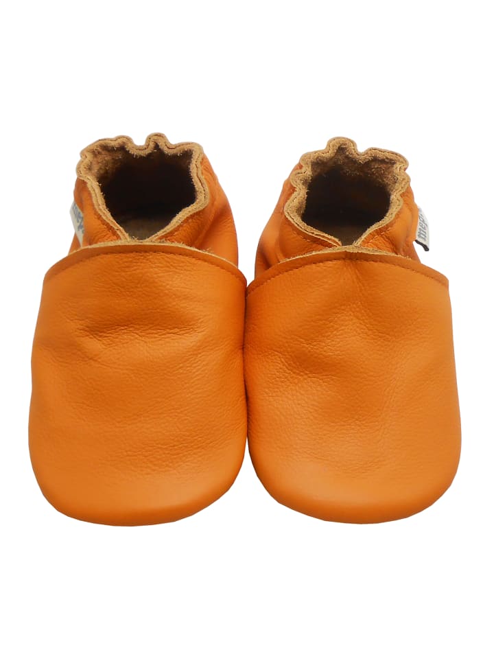 Yalion Baby Leder-Krabbelschuhe in Orange günstig kaufen