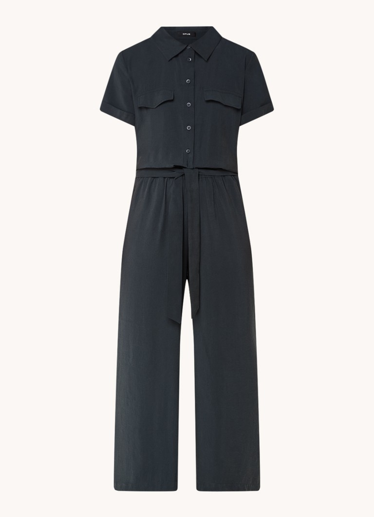 OPUS Melippi loose fit jumpsuit with tie belt