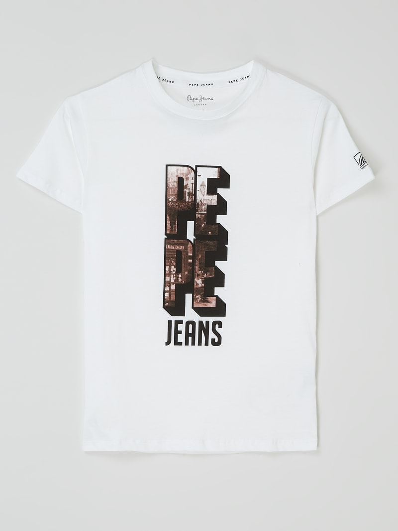 T-Shirt aus Baumwolle Modell 'Carter' in weiß