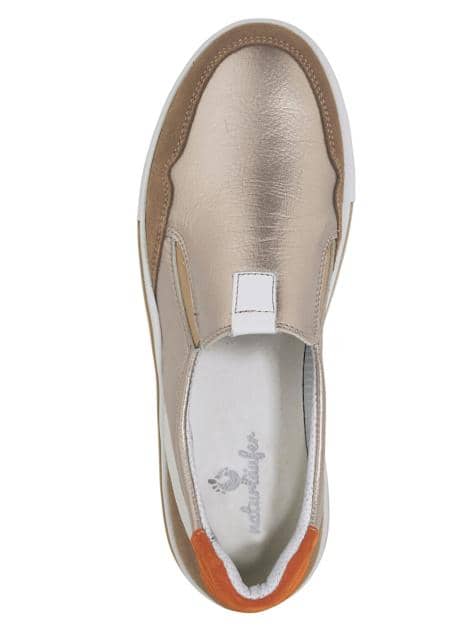 Slipper in Metallic Optik