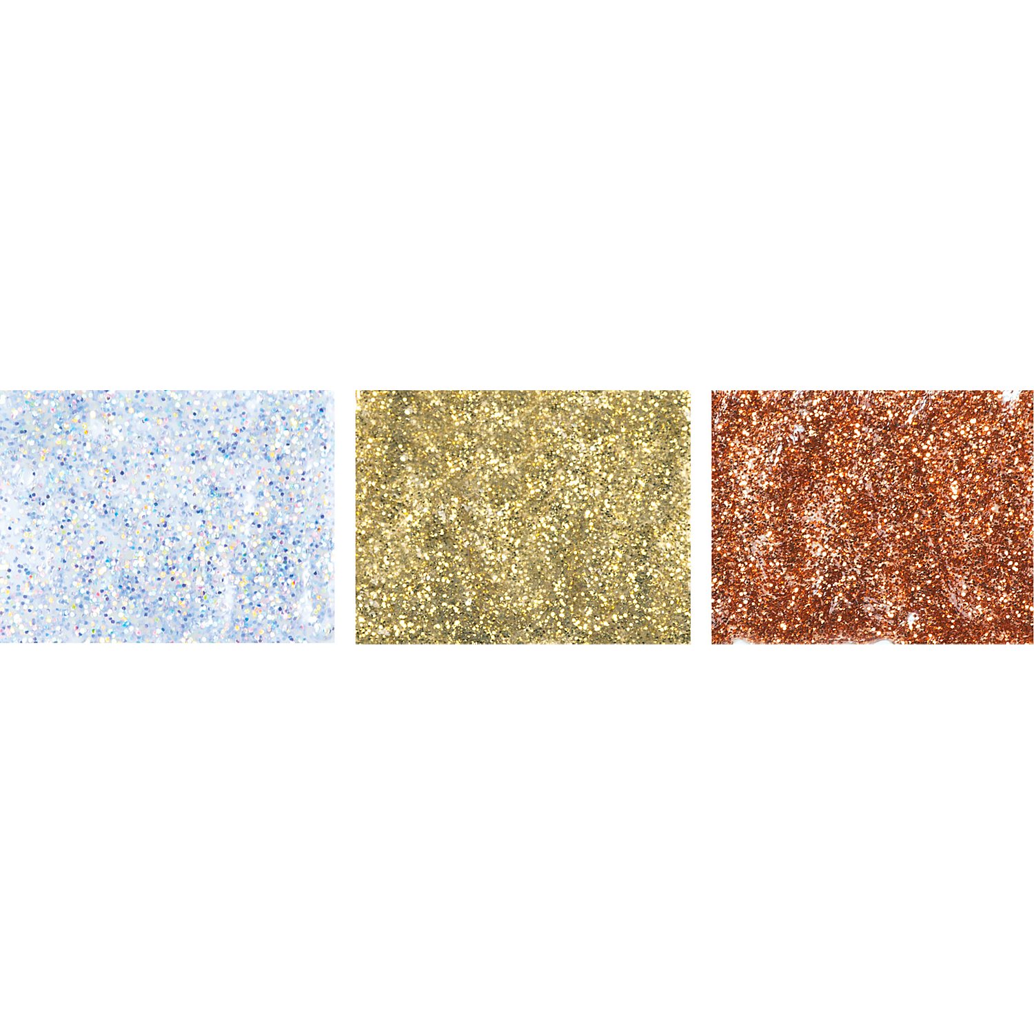 buttinette Glitterliner, gold-silber-kupfer, 3x 28 ml