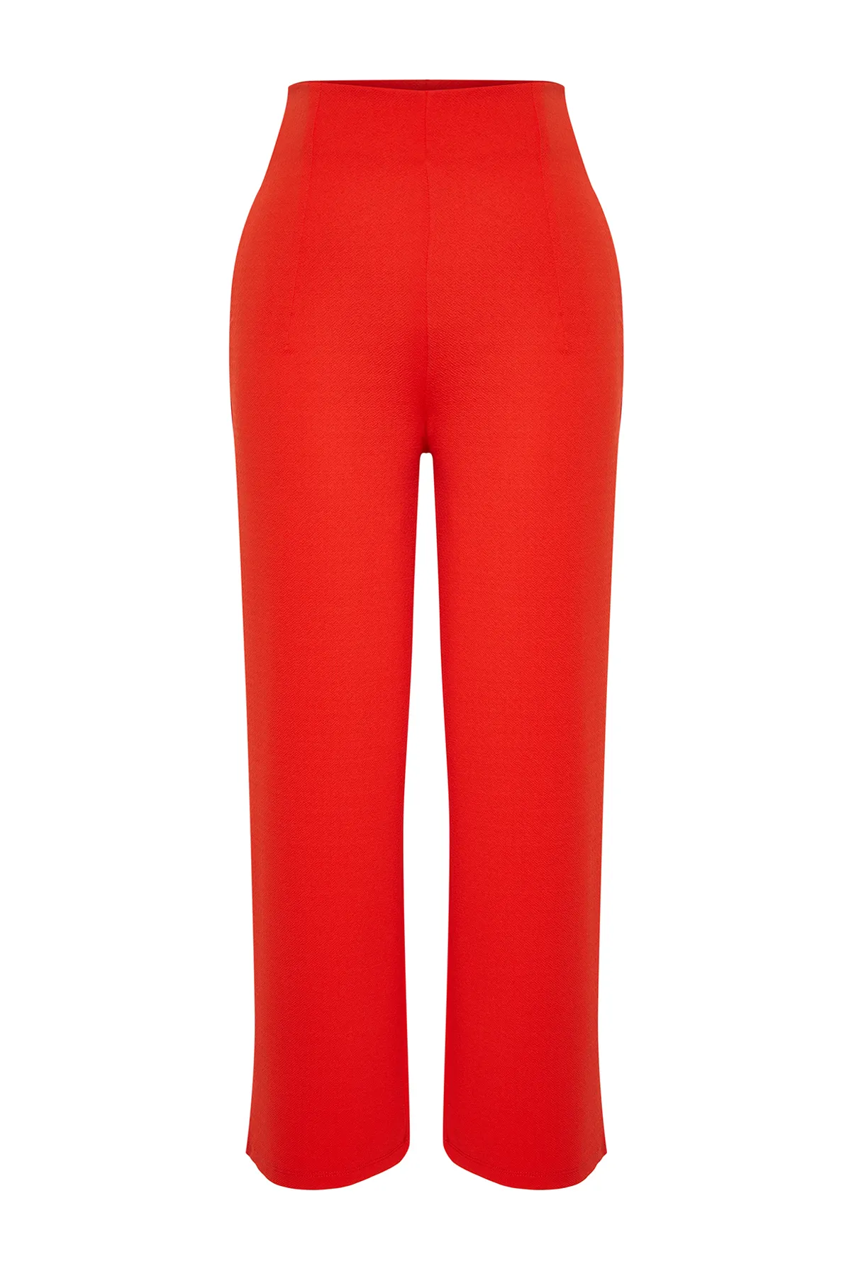 Trendyol Collection  Rote, dehnbare Culotte-Hose mit hoher Taille - TWOSS24PL00036