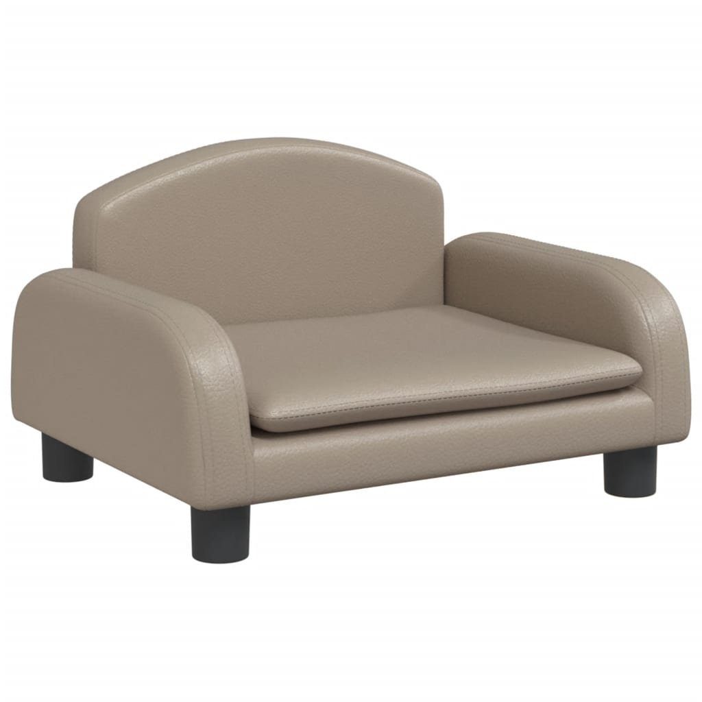 vidaXL Kindersofa Kindersofa Cappuccino-Braun 50x40x30 cm Kunstleder Kindercouch Kinderm