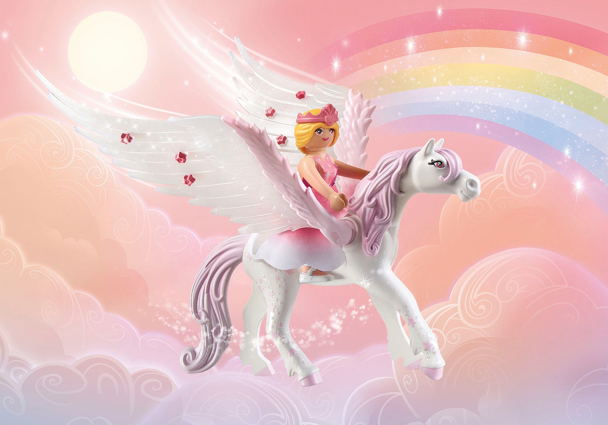 Playmobil® Konstruktions-Spielset Himmlisches Regenbogenschloss (71359), Princess Magic, (114 St)