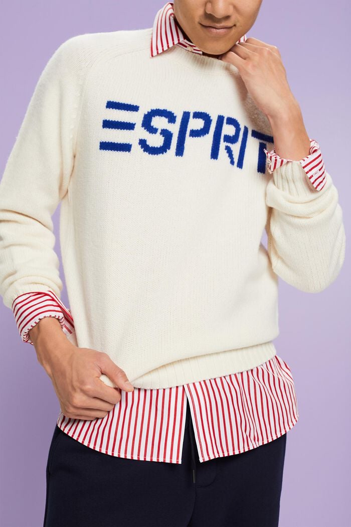 Logo-Pullover aus Wolle und Kaschmir