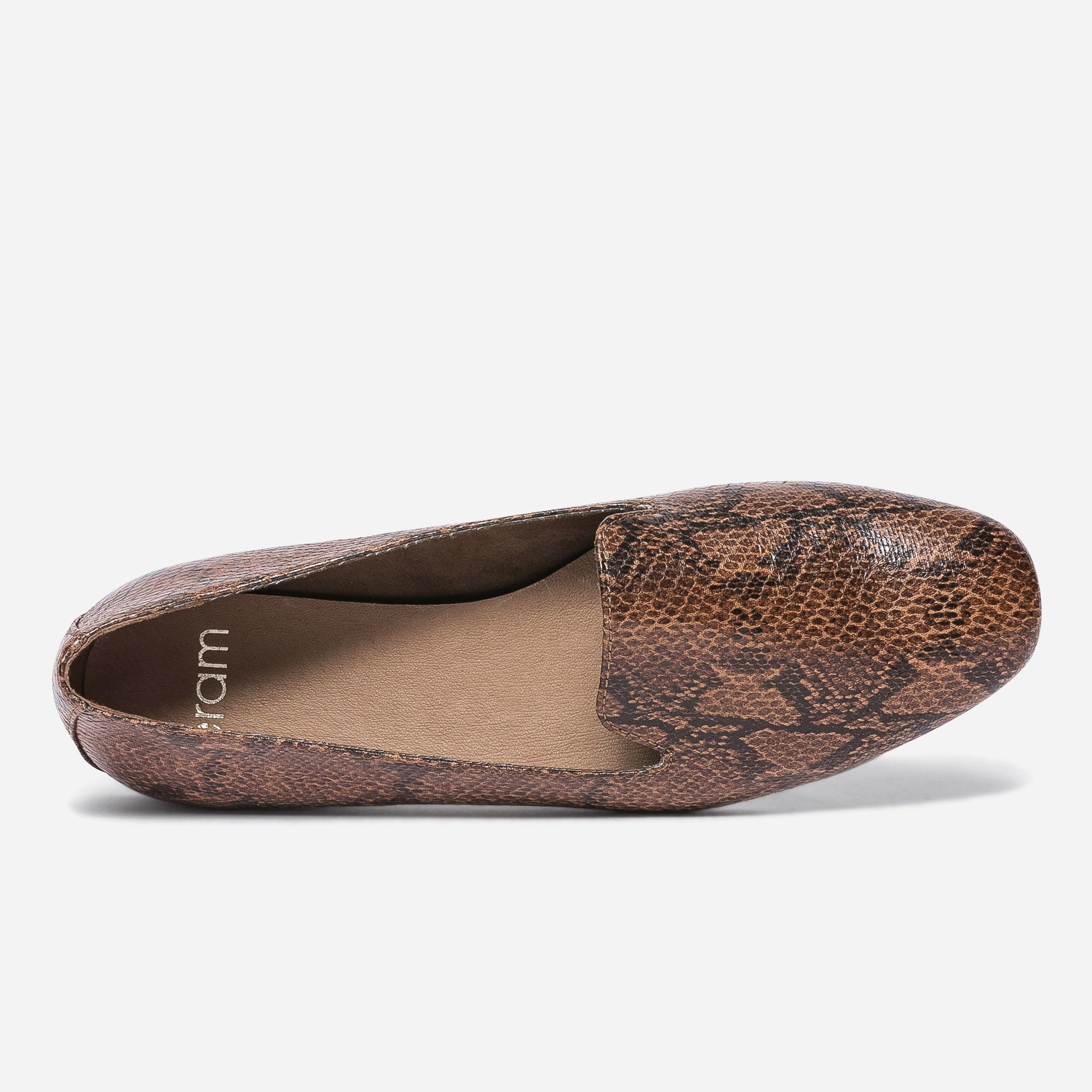 Slipper marron effet python