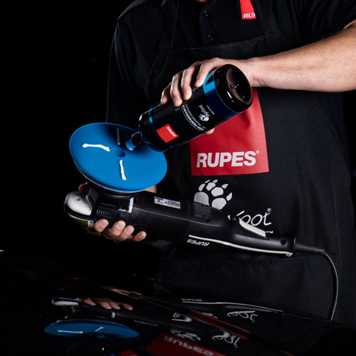 3x Rupes BigFoot Polierschwamm D-A Ø130-150mm   3x Tuch