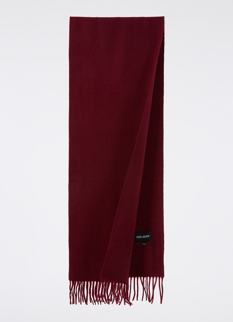 Sciarpa in lana Lyle & Scott con logo, 180 x 30 cm