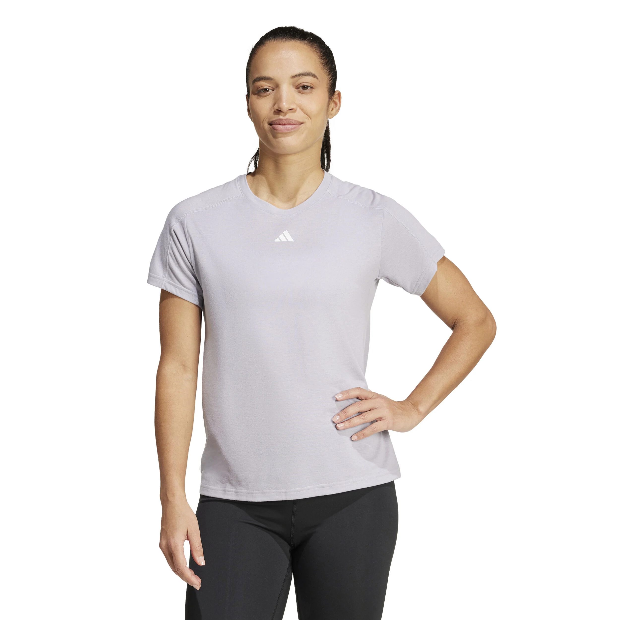 Training Essential Crew T-Shirt Damen - Hellgrau