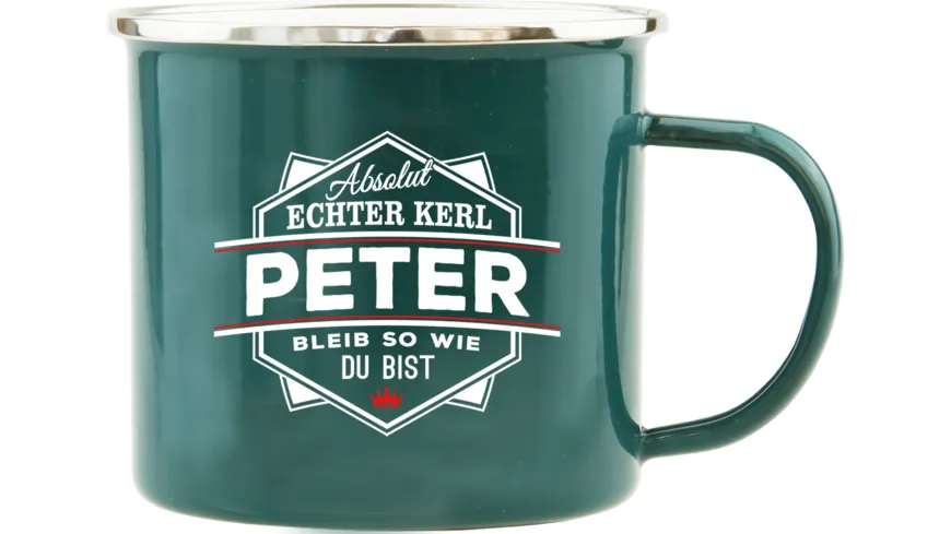 H&H Echter Kerl Emaille-Becher Peter