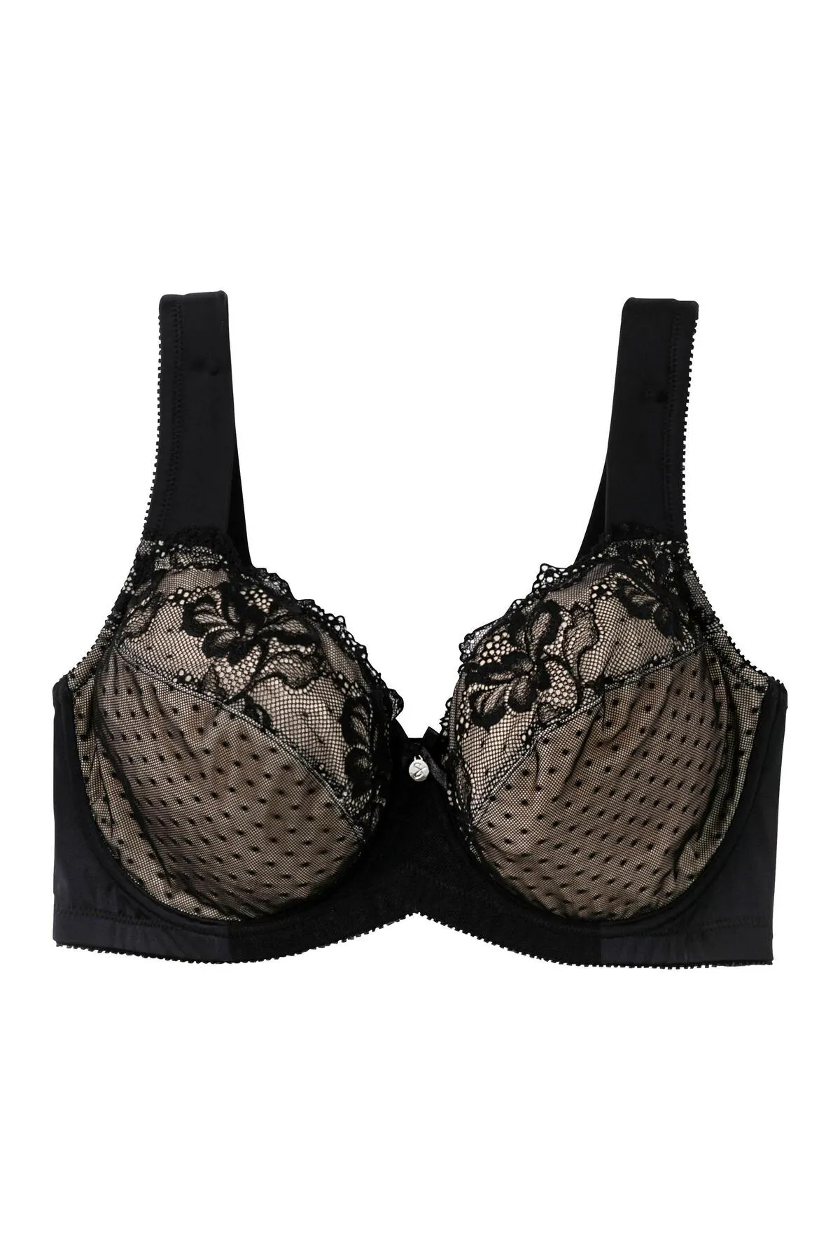 Sheego  Große Größen Bügel-BH mit Spitze und Kontrastfutter aus Mesh