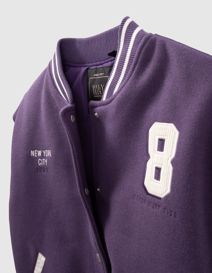 Teddy violet et blanc esprit College fille