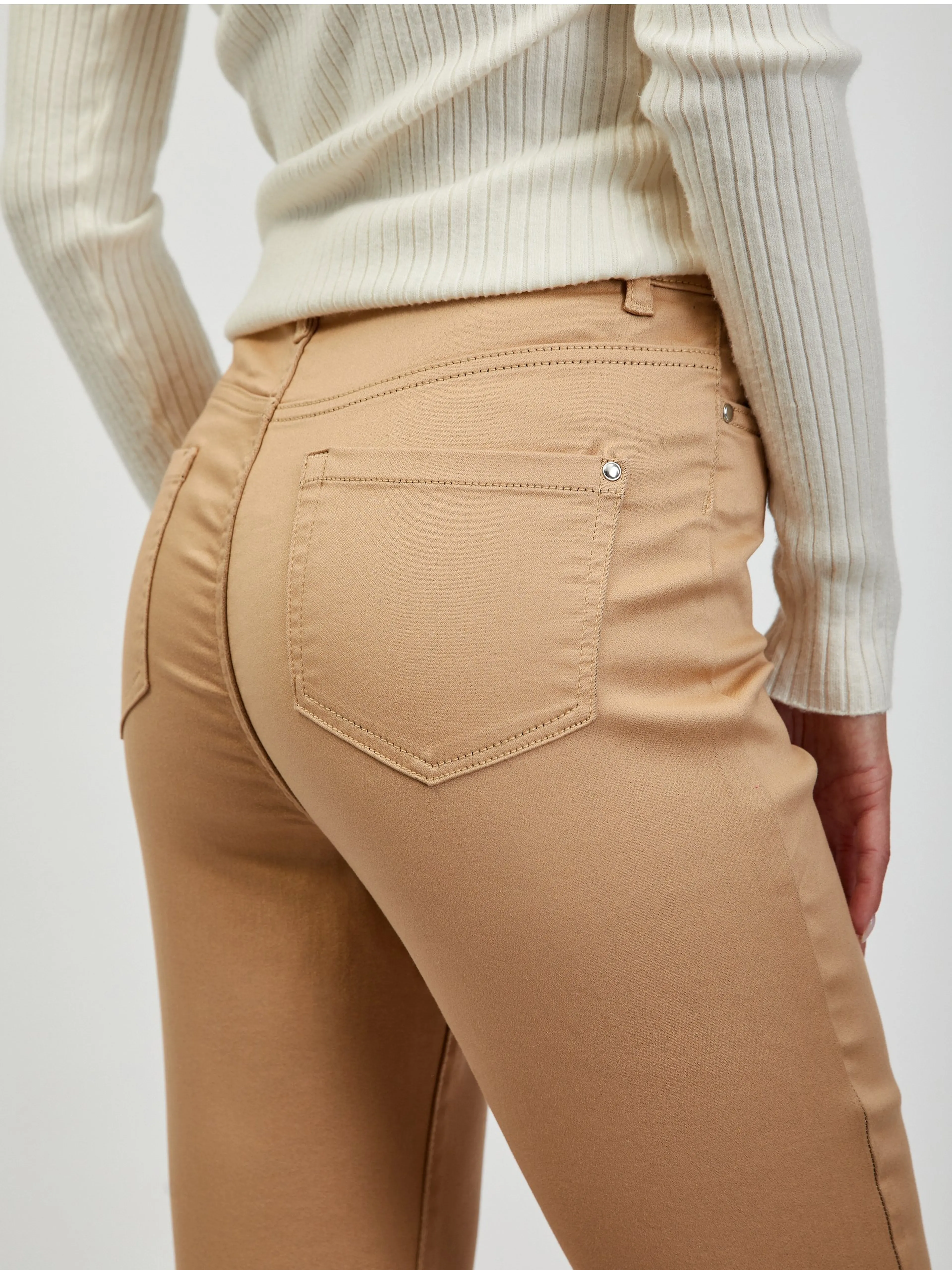 Beigefarbene Skinny Fit Damen Hose ORSAY Paul