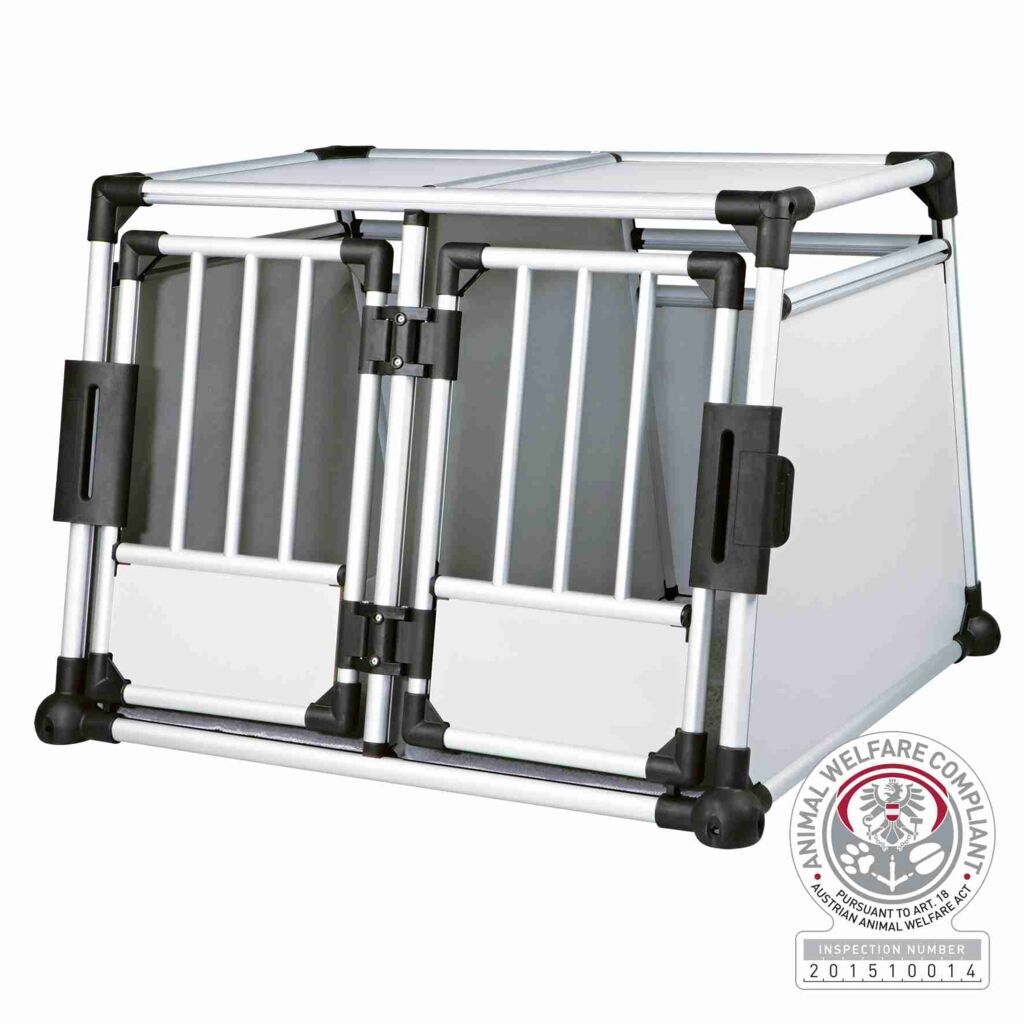 Trixie Transportboxen & Gitterboxen Trixie Doppel-Transportbox Aluminium