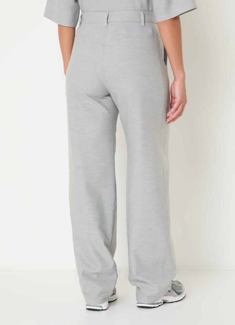 Pantaloni Vanilia cu talie înaltă, cu talie lată și buzunare laterale.