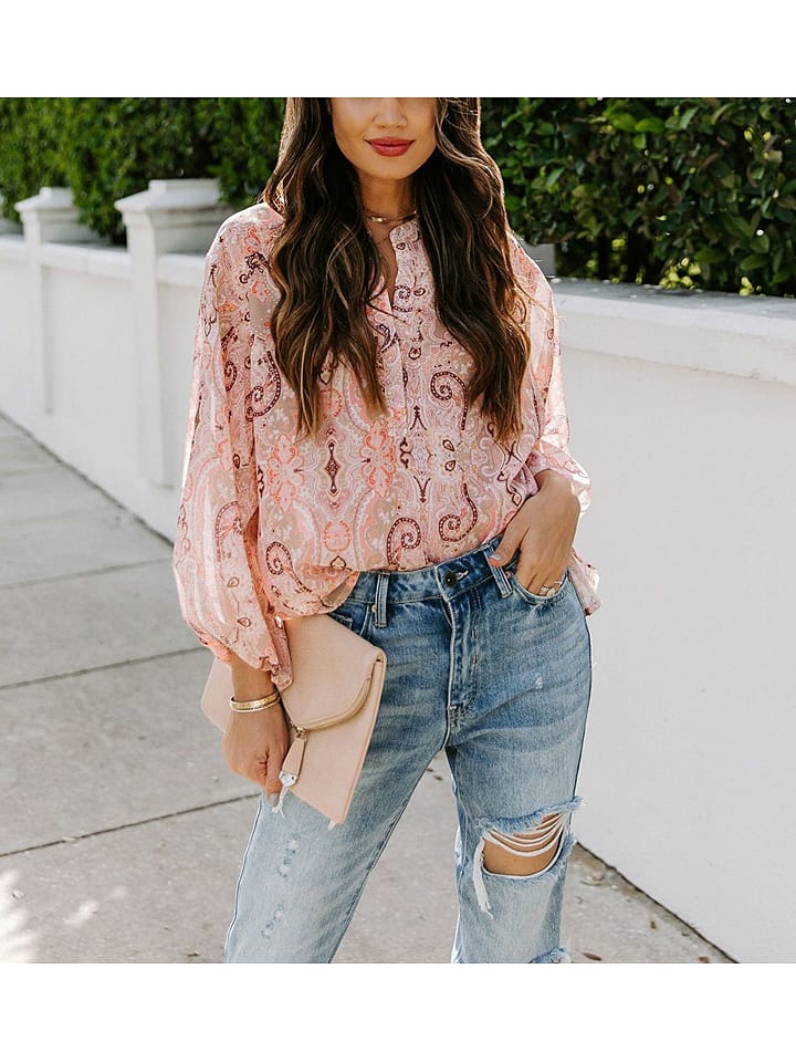 Milan Kiss Bluse in Rosa günstig kaufen