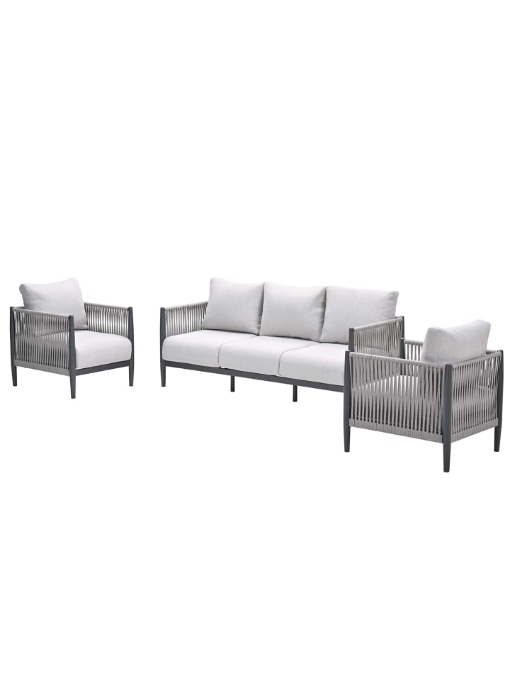 GMD Living Lounge Dining Gartenmöbel Sitzgruppe DIAMO mit Sportbank, Esstisch mit Vironwood günstig kaufen onesize