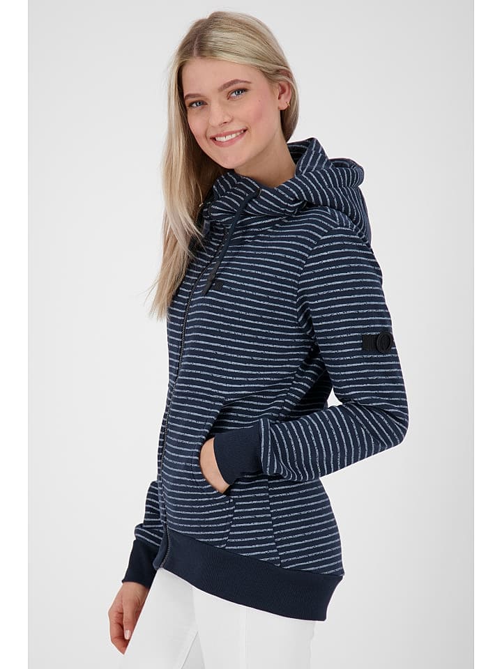 alife and kickin ALIVE& Kickin Damen Sweatjacke blau gestreift günstig kaufen XL