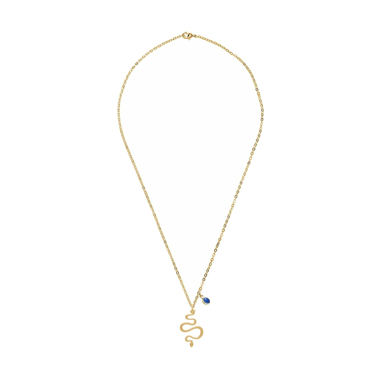 Kette mit Anhänger 'SCHLANGE Saphir'