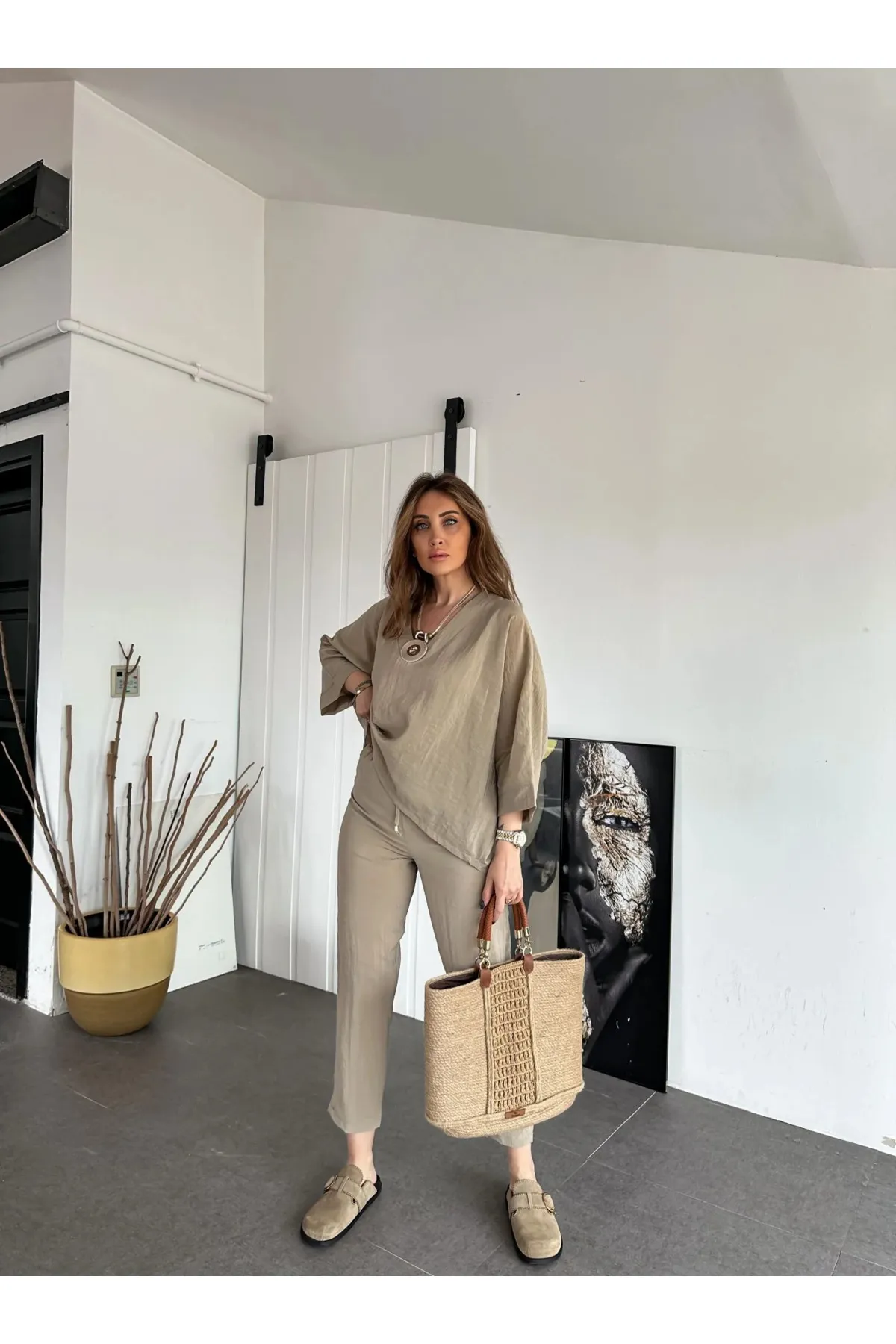 Laluvia  Oliven-Halsketten-Set