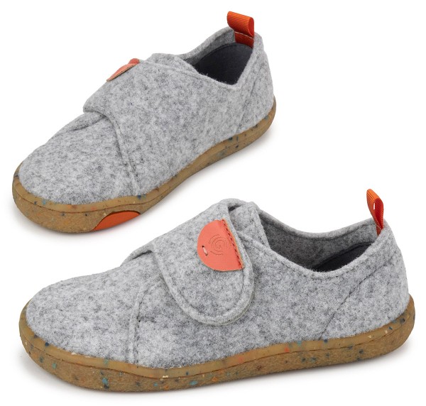 Groundies Kids ~ Blokhus Hausschuh GK2 ~ Grey/Orange