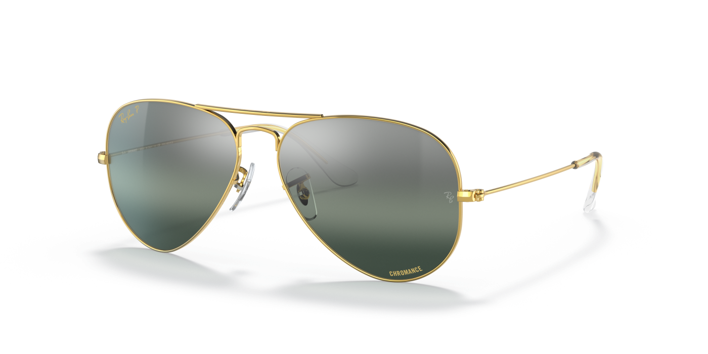 AVIATOR CHROMANCE - Auriu lustruit, argintiu/albastru