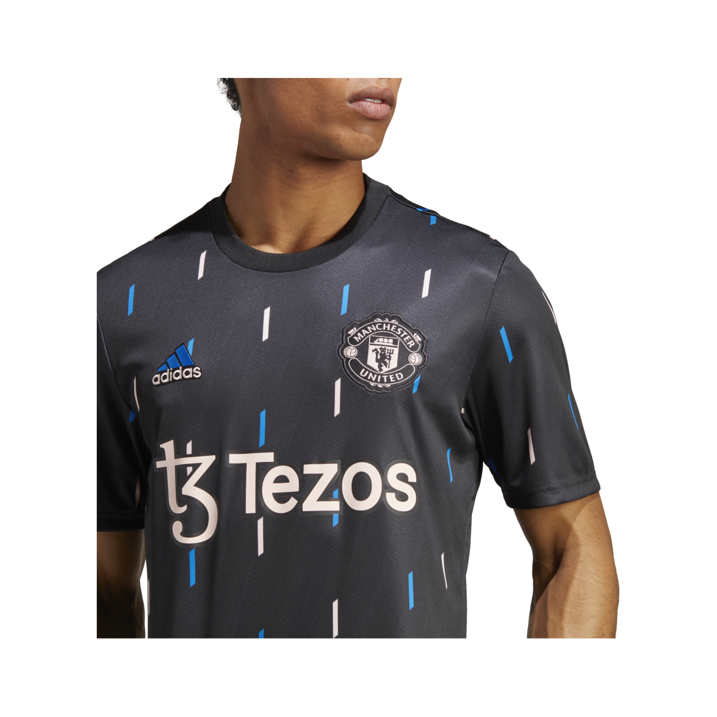adidas Manchester United Prematch Shirt 2022/2023 Schwarz Blau