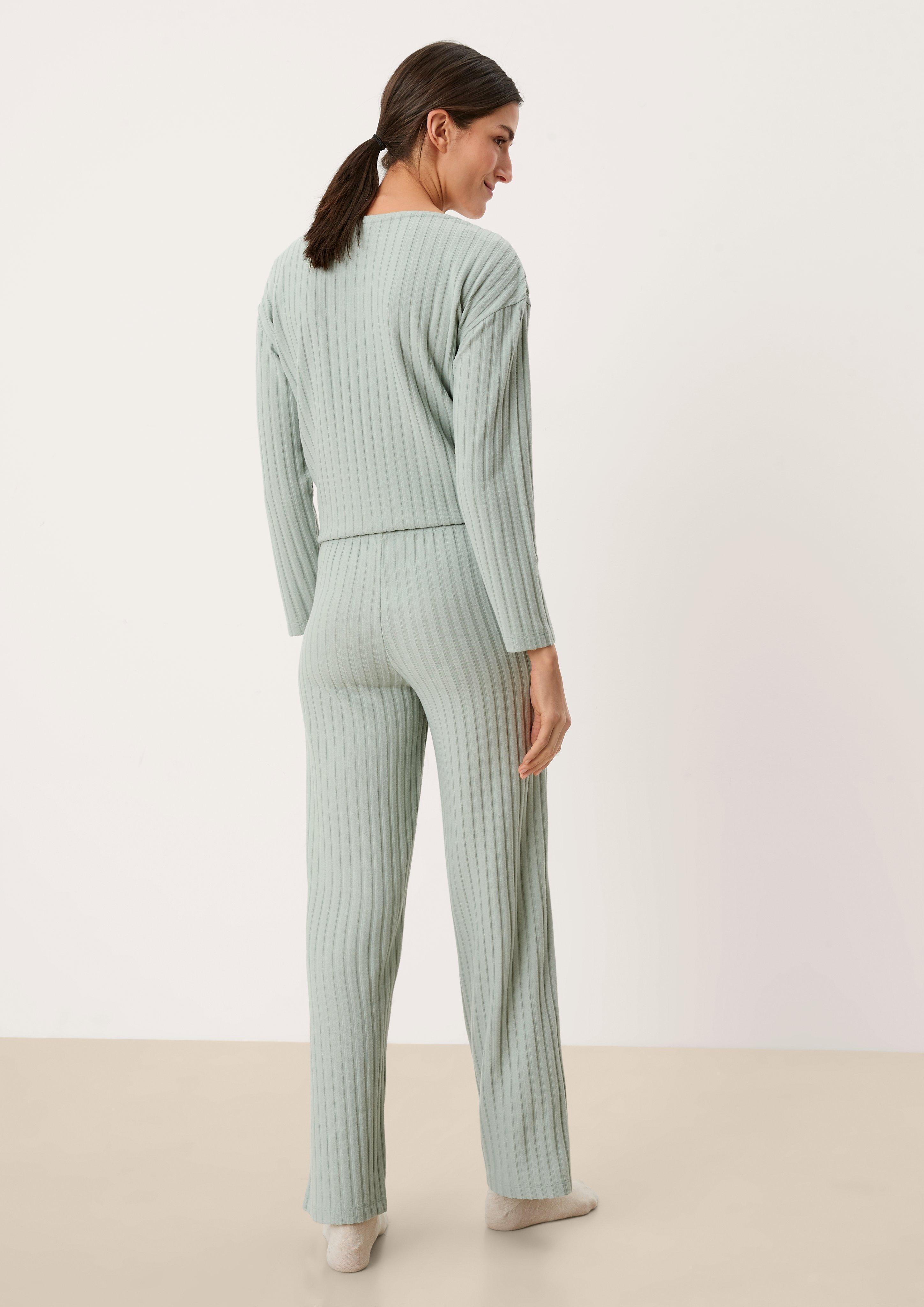 Loungehose mit Rippstruktur  6006275-7900