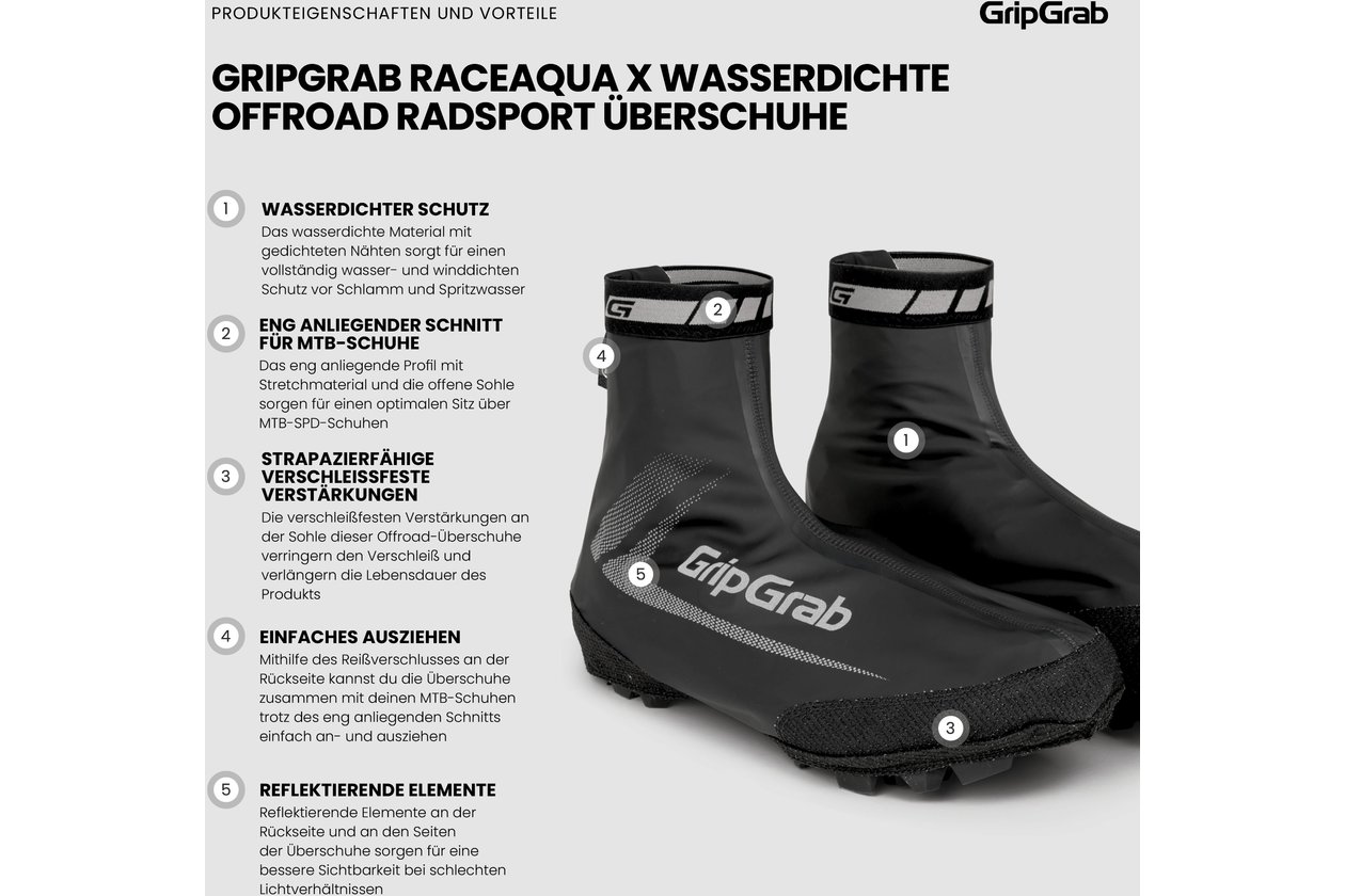 GRIPGRAB RaceAqua X Waterproof MTB/CX u00dcberschuhe - 2023
