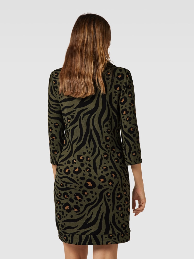 Minikleid mit Rollkragen in khaki
