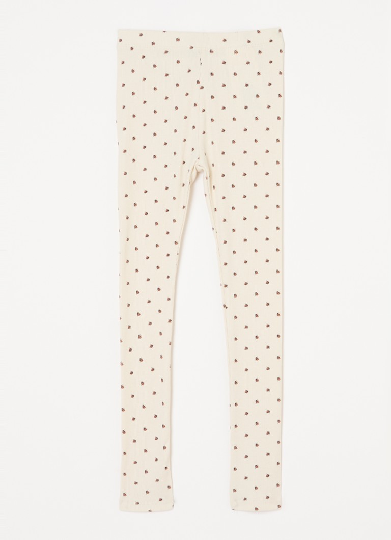 Leggings acanalados de mezcla de algodón orgánico Lil' Atelier NMNLago