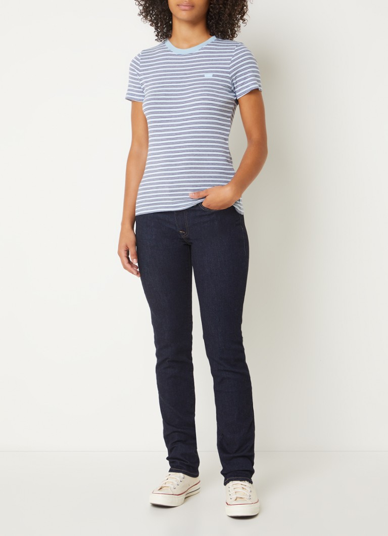 Blugi Levi's 712 cu talie medie, croială slim, într-o nuanță închisă