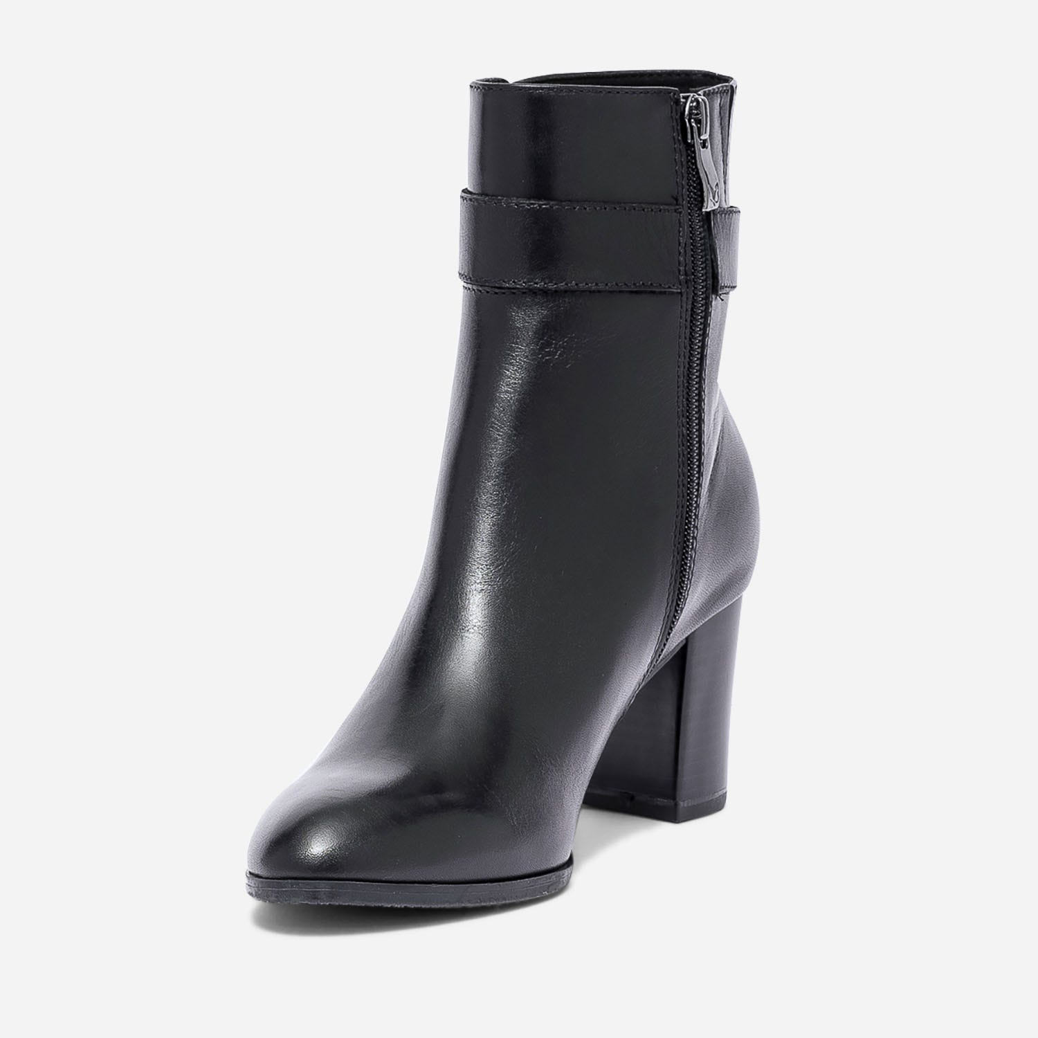 Boots CAPRICE noir en cuir à talon