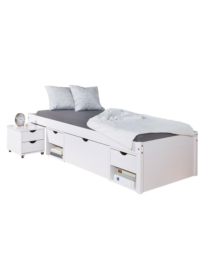 ebuy24 Bett Timm Weiß 209 x 96 cm günstig kaufen onesize