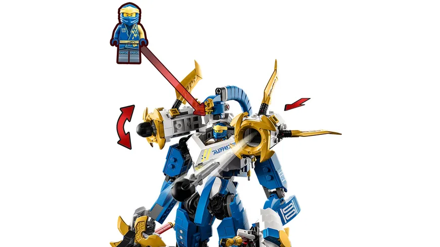 LEGO NINJAGO 71785 Jays Titan-Mech, Ninja Spielzeug für Jungen & Mädchen