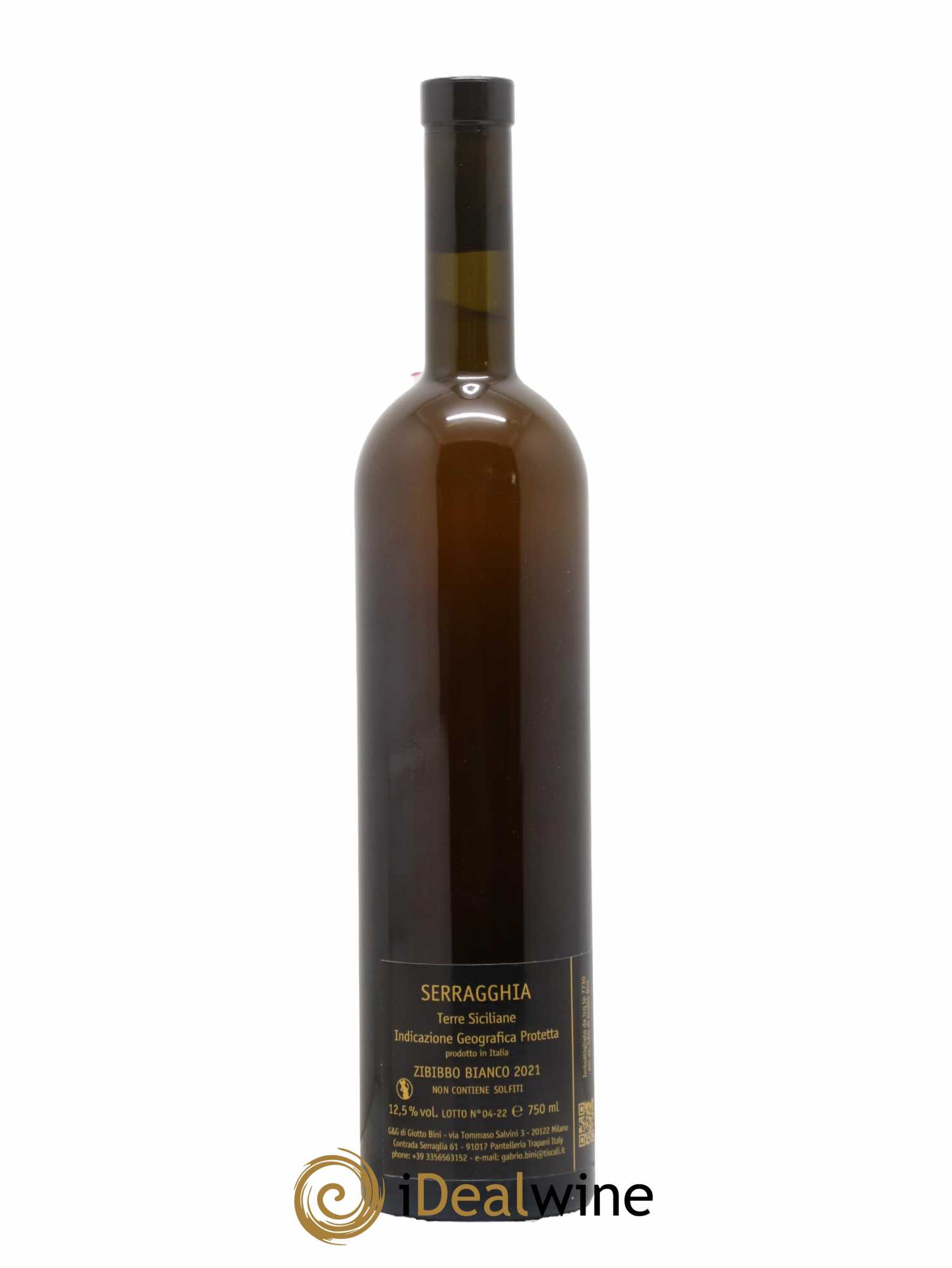 Italie Serragghia Zibibbo Gabrio Bini 2021 - Lot de 1 Bouteille