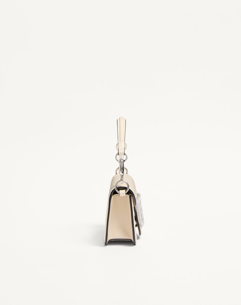 Bolsa de ombro pequena Valentino Garavani Locò com logotipo de joia