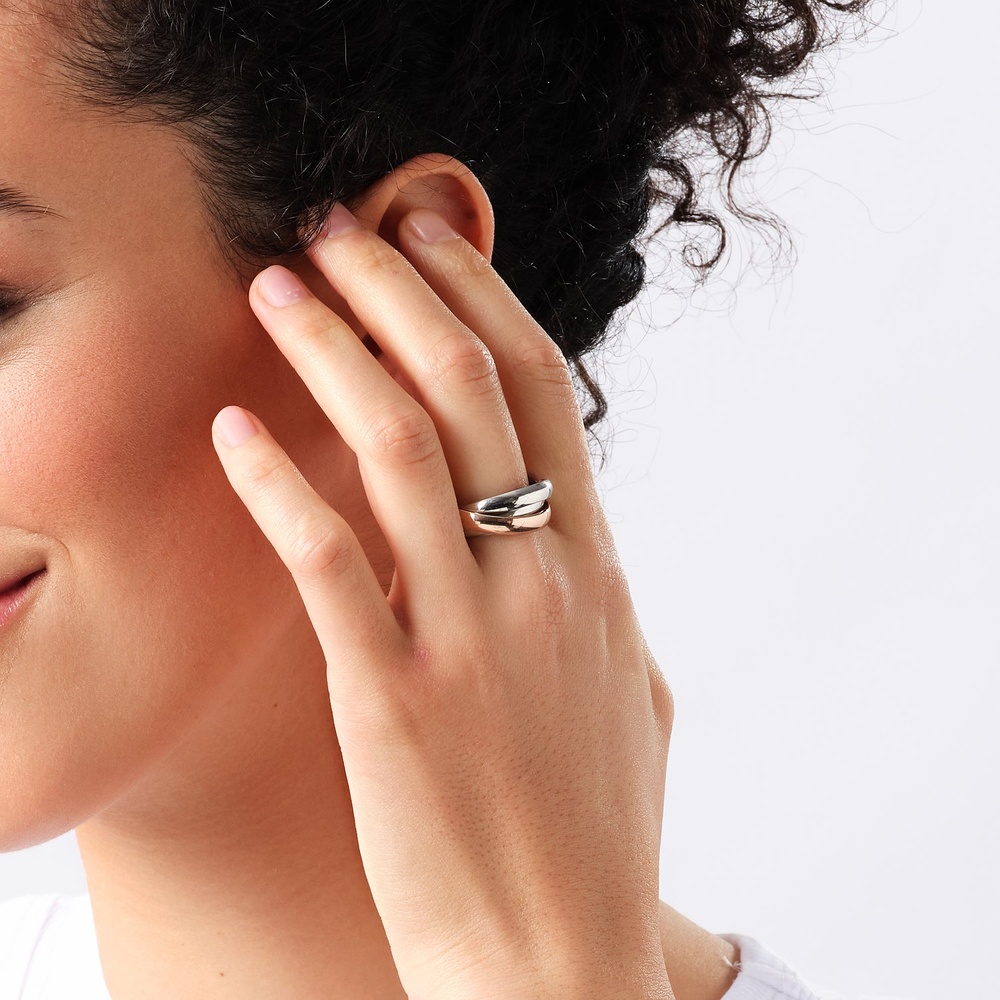 Esprit Bague pour femme Acier inoxydable or rose, argent Bague