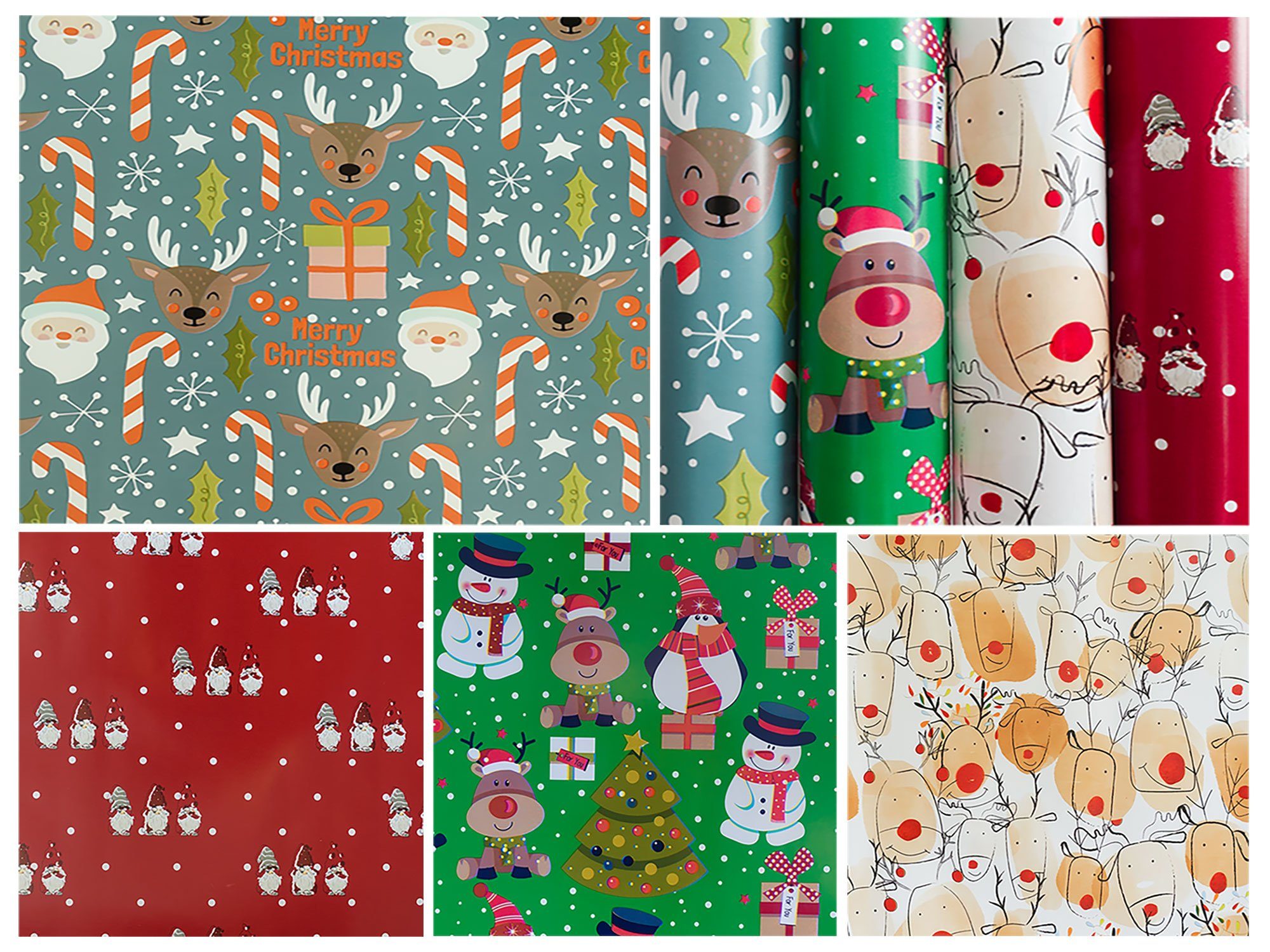 maDDma Geschenkpapier 1 Rolle 5m Weihnachts-Geschenkpapier, Weihnachten 3