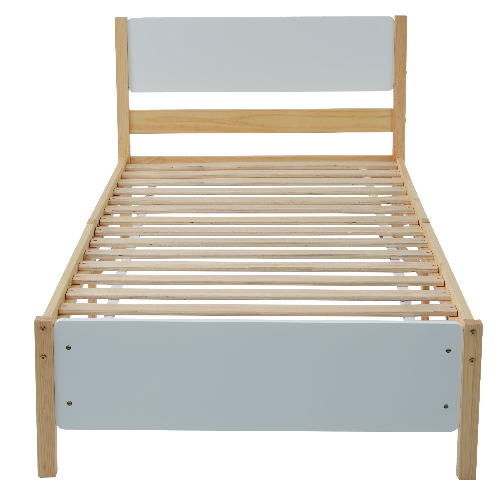 Gotagee Holzbett Futonbett Einzelbett mit Mittelfuß Holzbett Jugendbett Doppelbett Bett