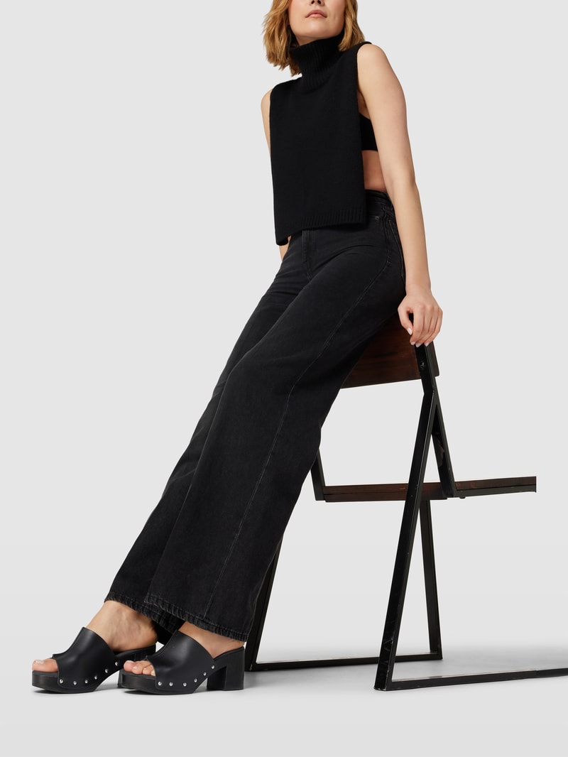 Sandaletten mit hohem Absatz Modell 'Clog' in schwarz