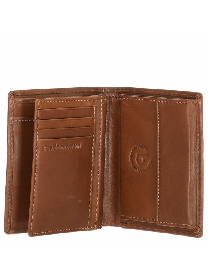 Bugatti Remo - Geldbörse 8 cc 12.2 cm RFID (black) in cognac günstig kaufen onesize