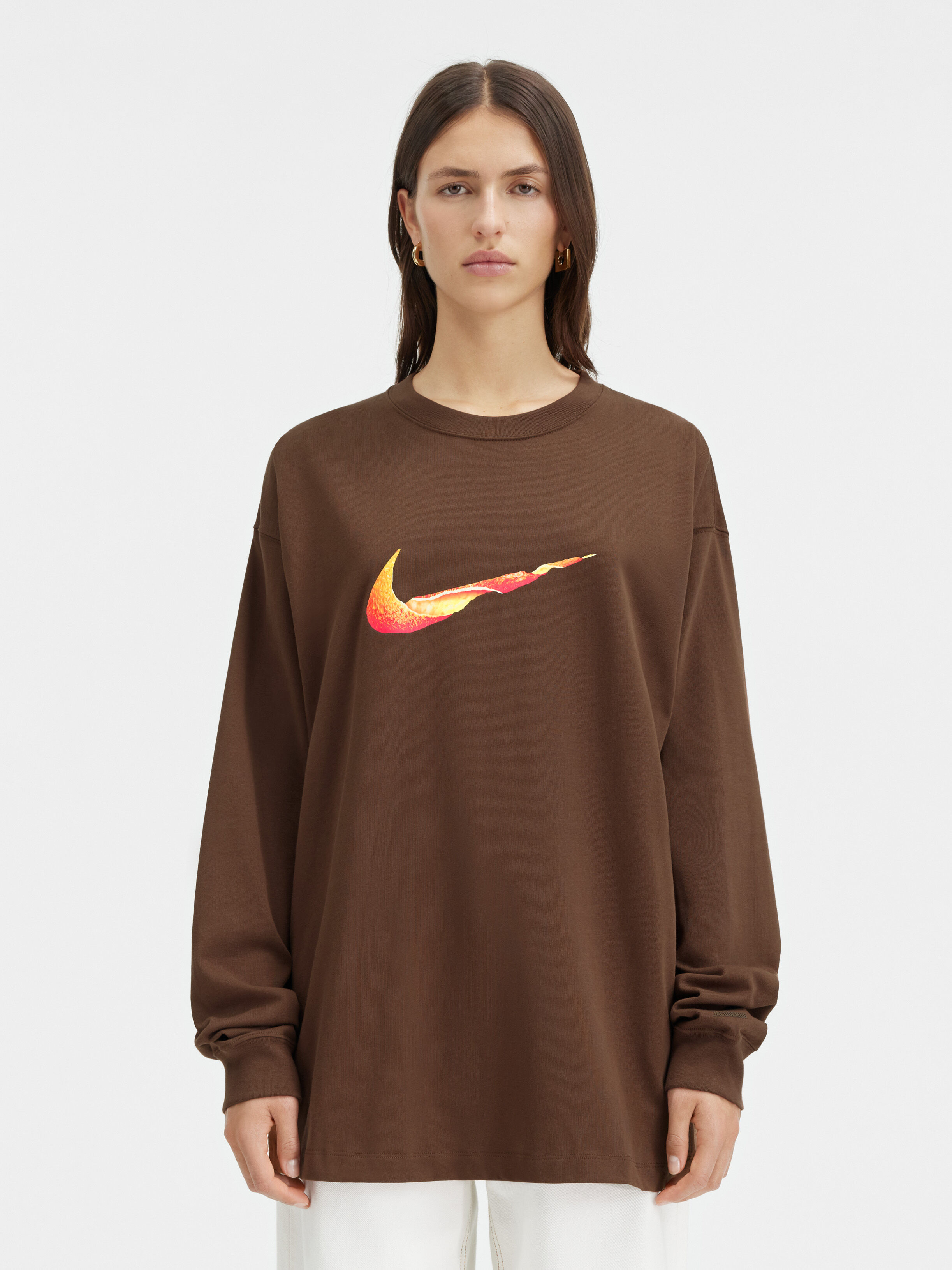 Le t-shirt manches longues orange JACQUEMUS + NIKE