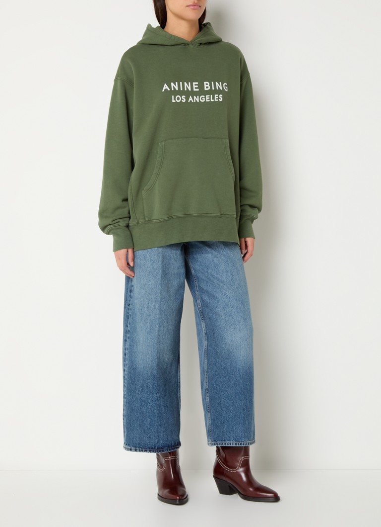Sweat à capuche oversize Anine Bing Alto avec logo imprimé