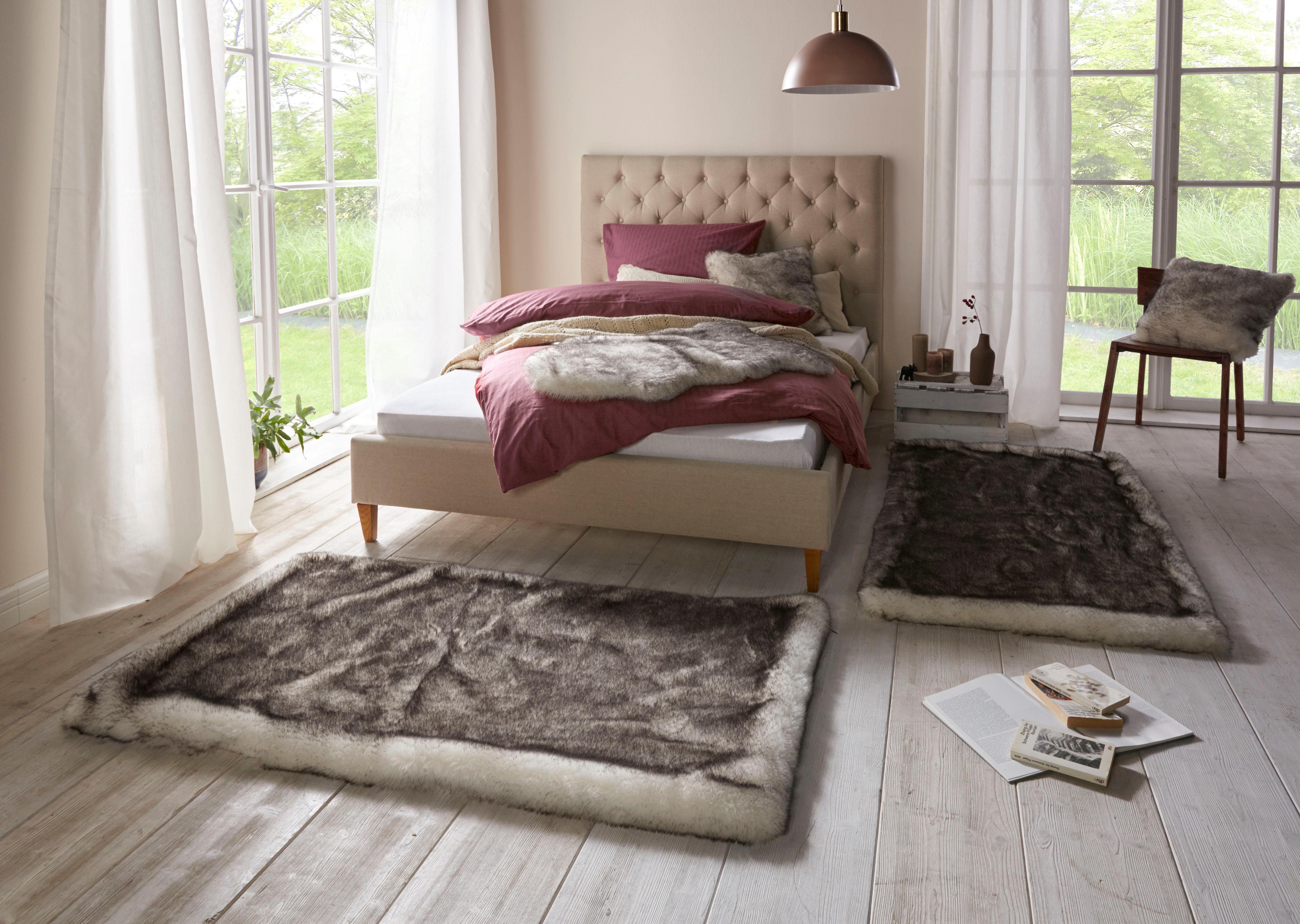 Bettumrandung Superior HANSE Home, Höhe 45 mm, (2-tlg), Bettvorleger, 2-Teilig, Kunstfell, Weich, Flokati-Design, Schlafzimmer