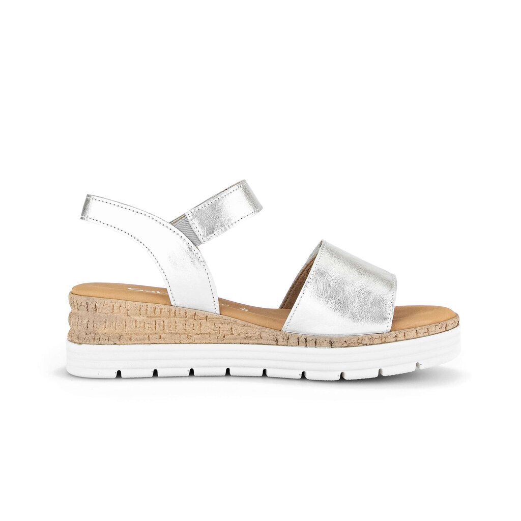 Gabor comfort Keilsandalette silber