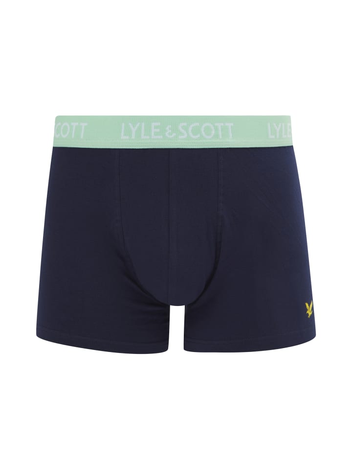 Lyle & Scott Trunks 3-Er Set in Marineblau mit mehrfarbigem Bund günstig kaufen